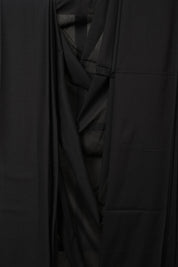 Black Mulmul Cotton Saree-SRBMCS113