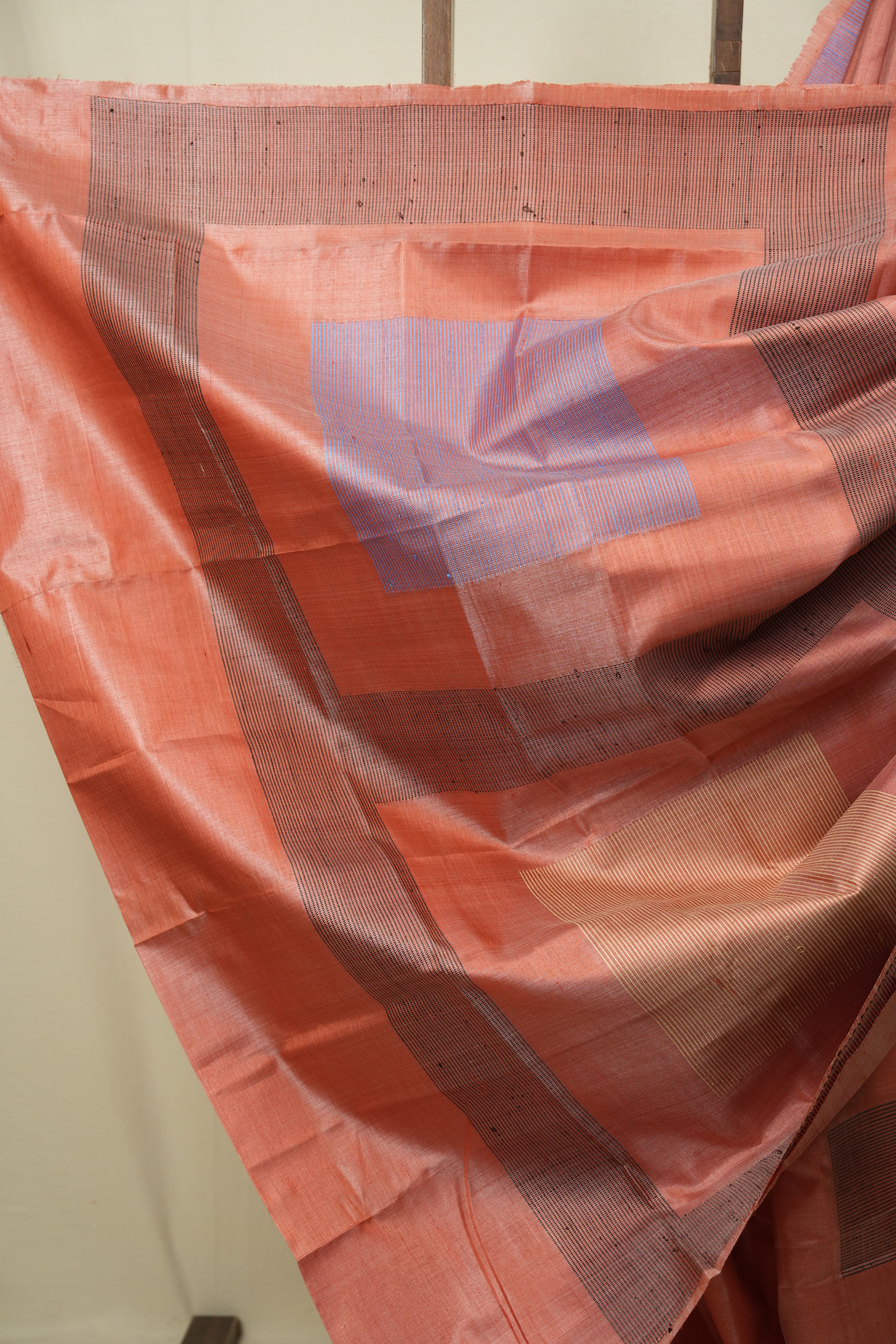 Peach Tussar Silk Saree - SRPTSS1901