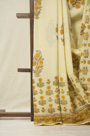 Pastel Yellow HBP Cotton Saree - SRPYCS2854