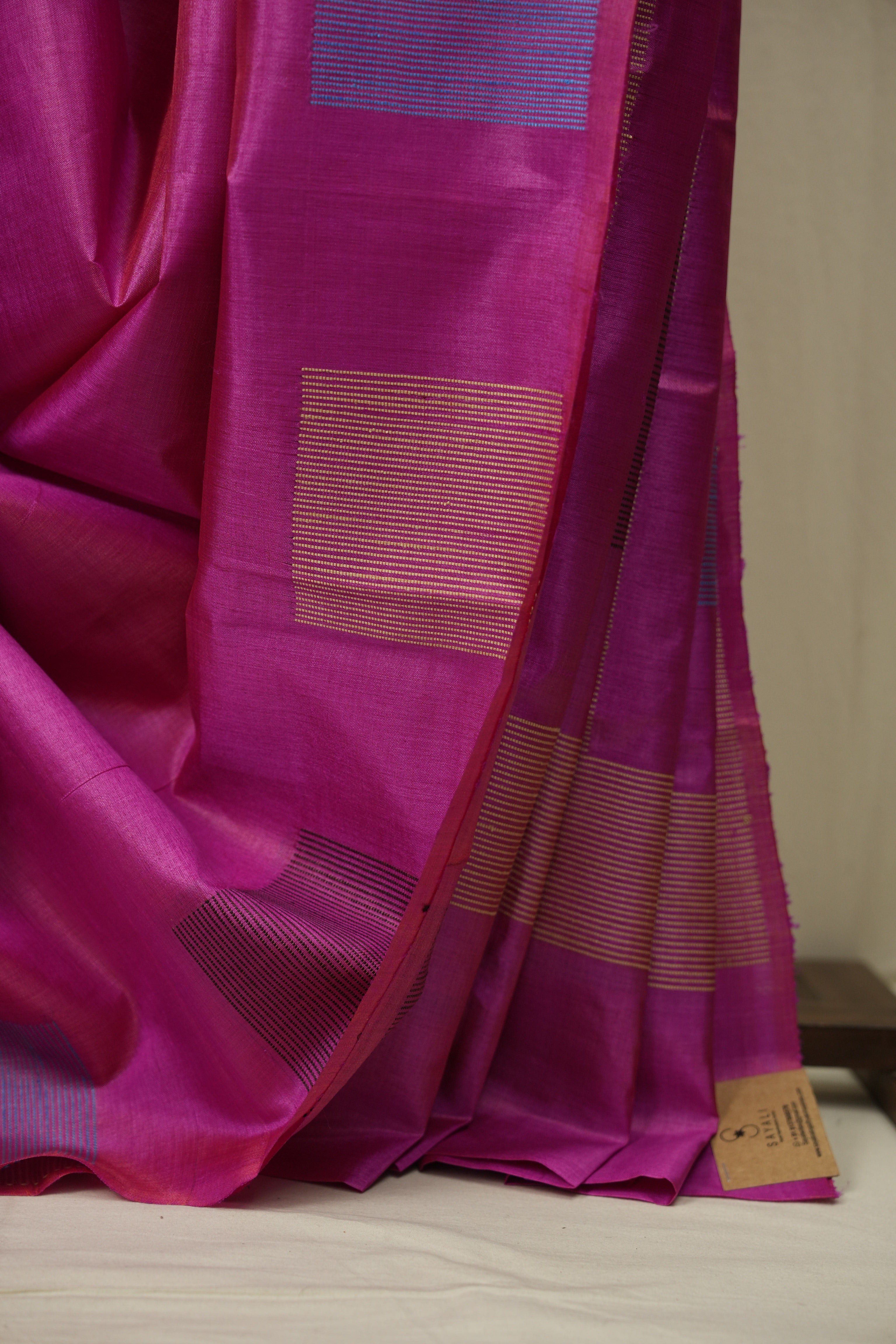 Pink Tussar Silk Saree - SRPTSS1903