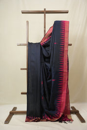 Blue Raw Silk Saree - SRBRSS977