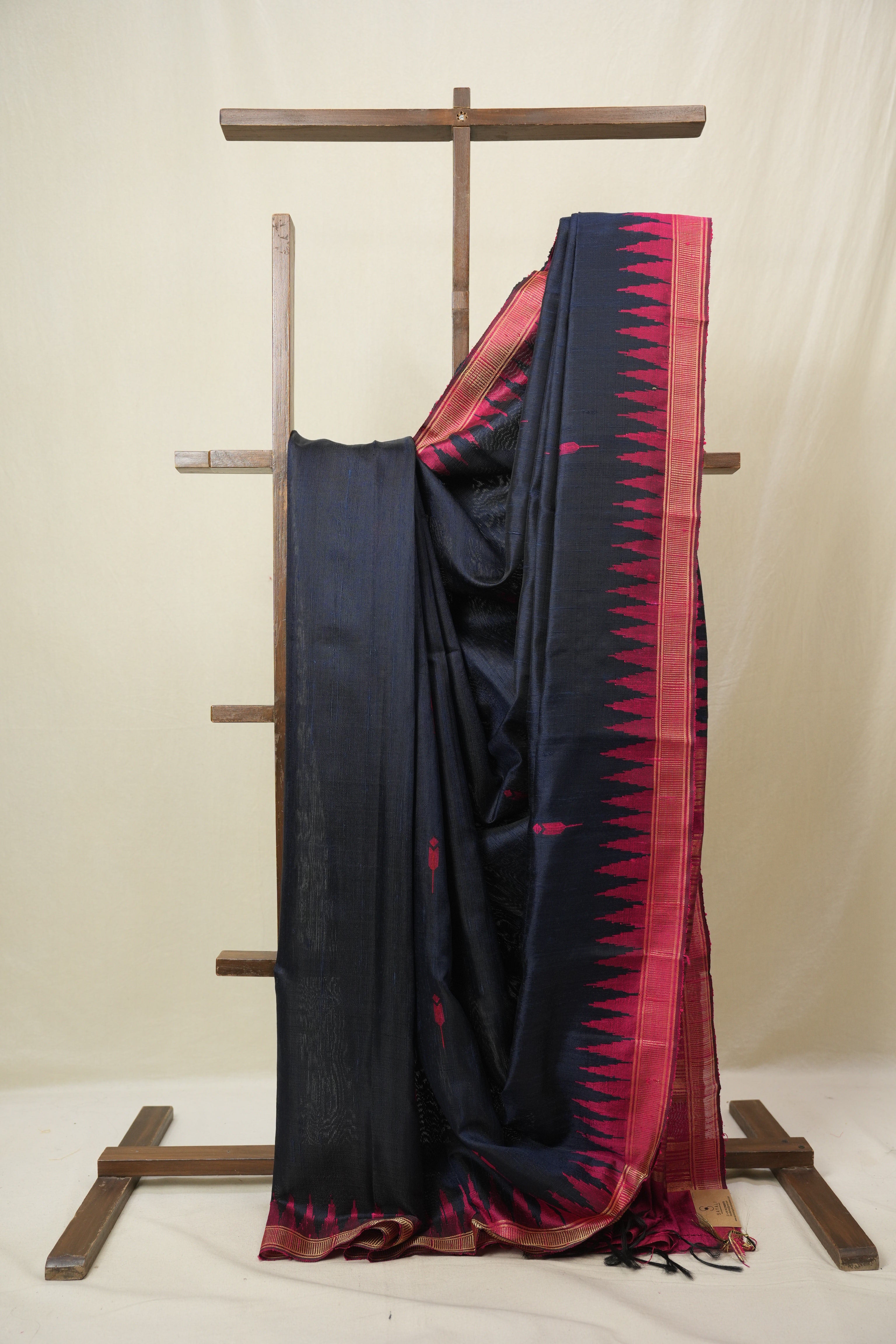 Blue Raw Silk Saree - SRBRSS977