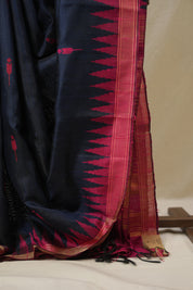 Blue Raw Silk Saree - SRBRSS977