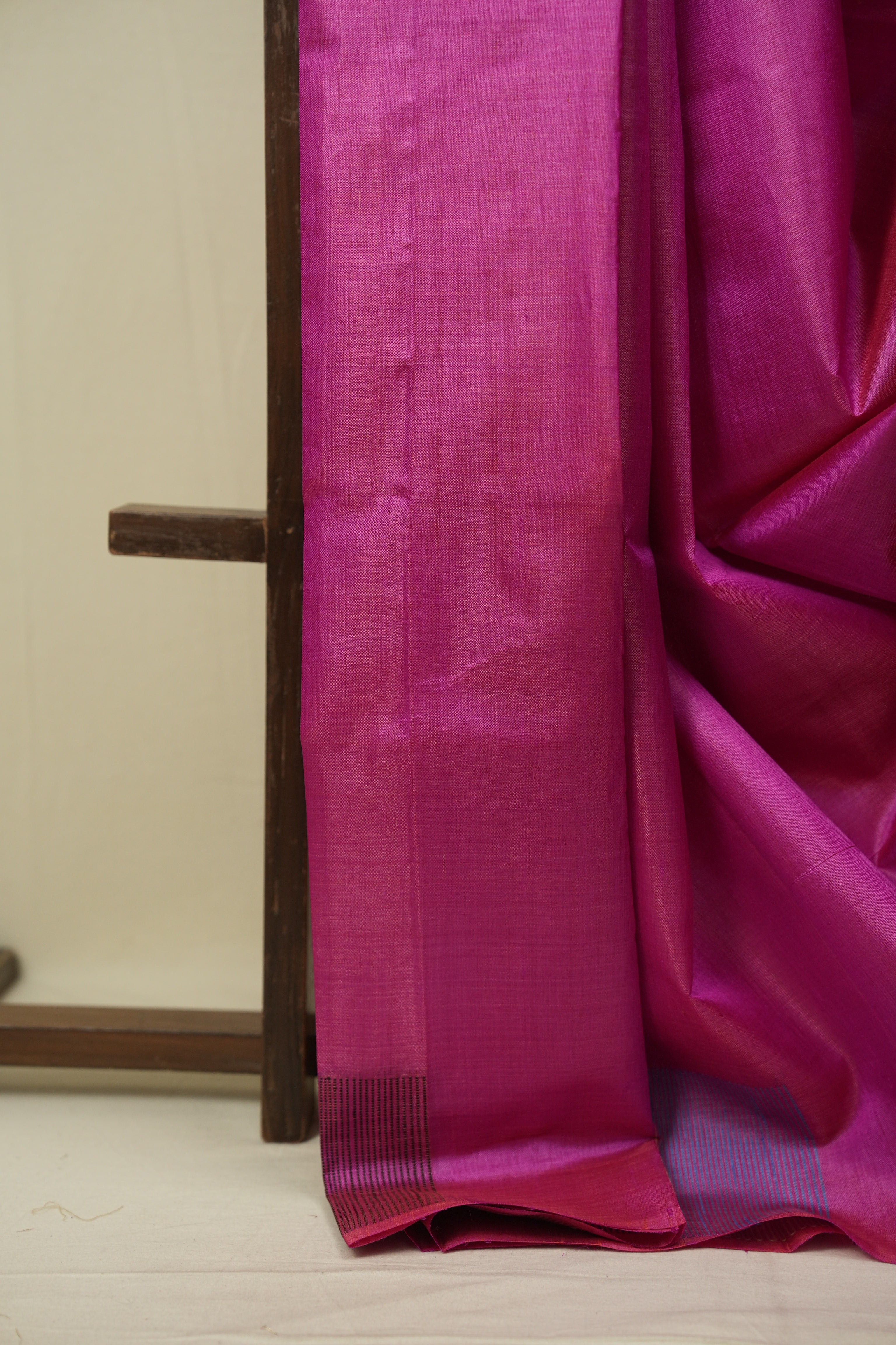 Pink Tussar Silk Saree - SRPTSS1903