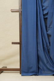Blue Mulmul Cotton Saree-SRBMCS118