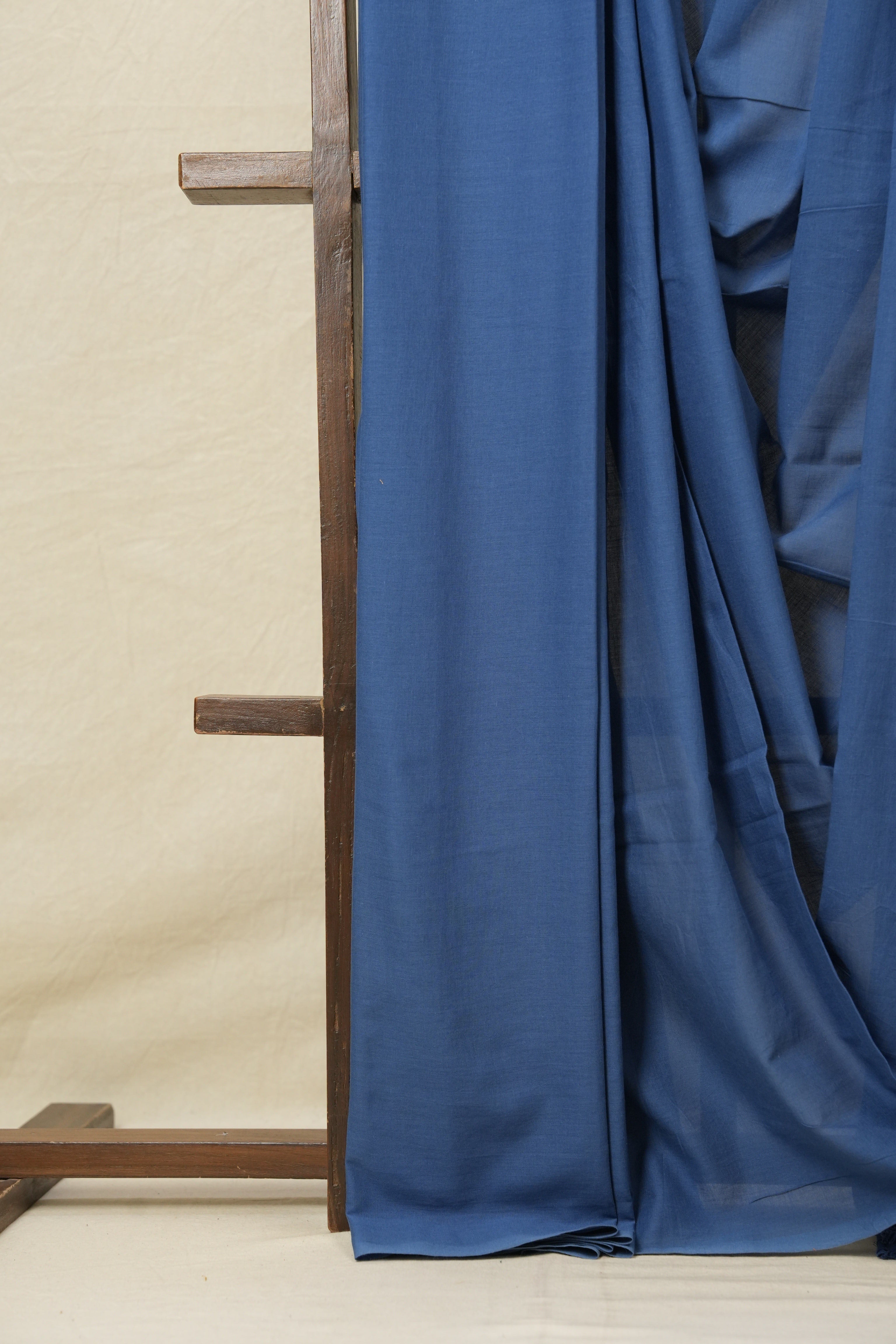 Blue Mulmul Cotton Saree-SRBMCS118