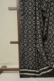 Black HBP Cotton Saree - SRBCS3325