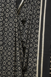 Black HBP Cotton Saree - SRBCS3325