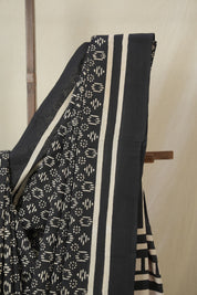 Black HBP Cotton Saree - SRBCS3325