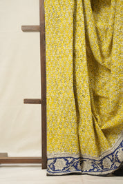 Yellow Black HBP Cotton Saree - SRYBCS2853