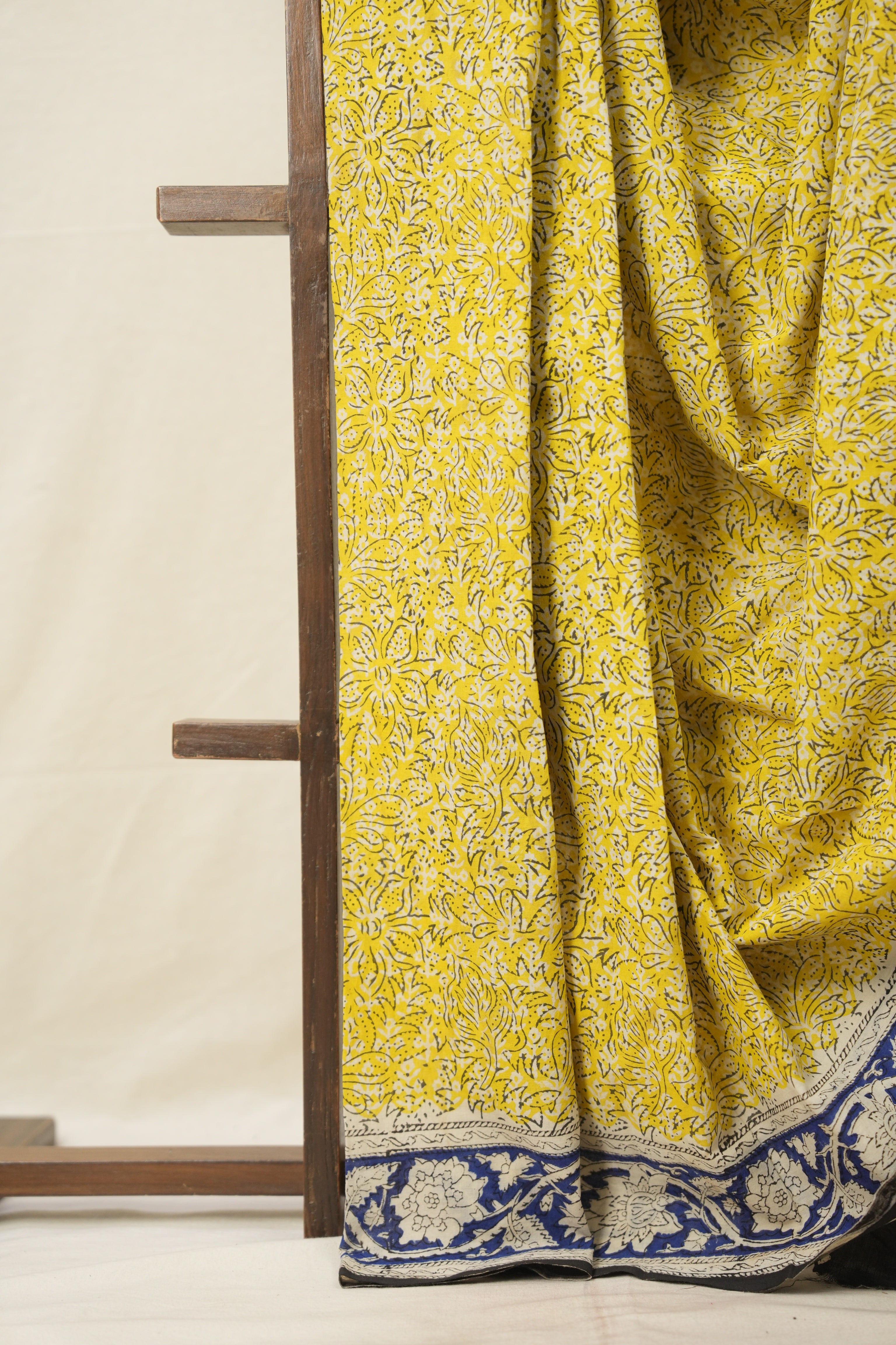 Yellow Black HBP Cotton Saree - SRYBCS2853