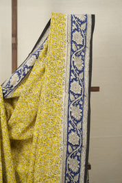 Yellow Black HBP Cotton Saree - SRYBCS2853