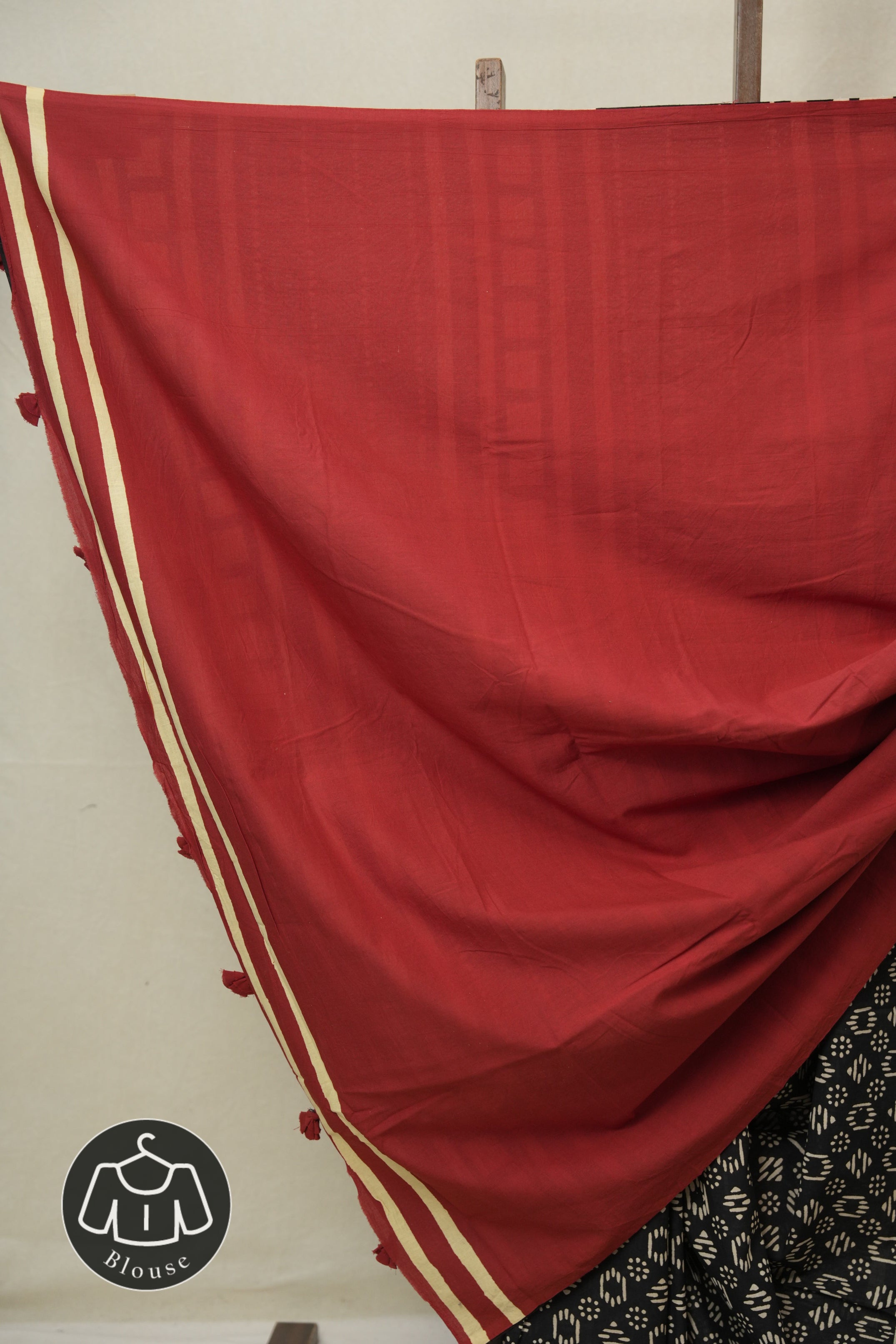 Black HBP Cotton Saree - SRBCS3325