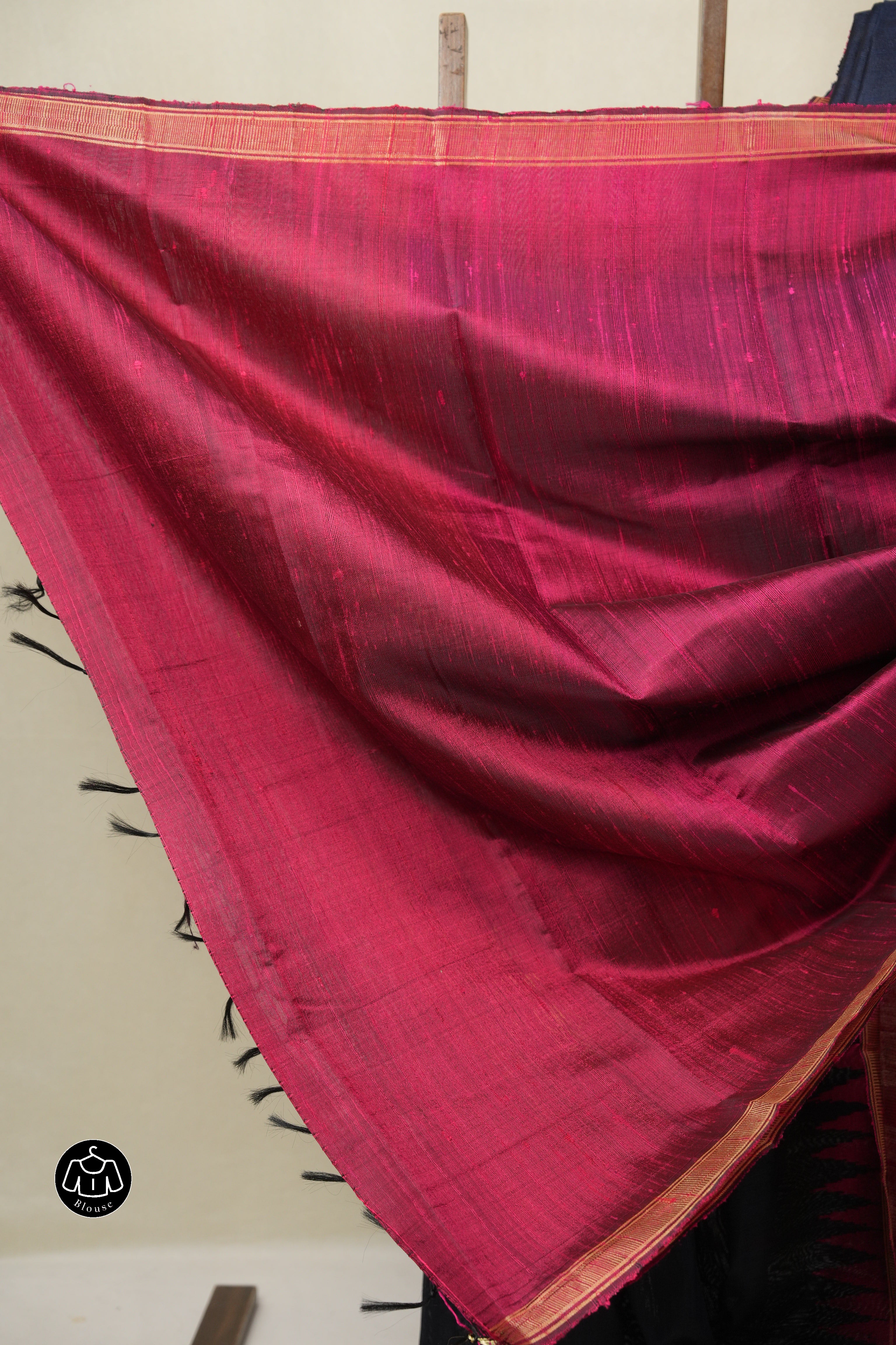 Blue Raw Silk Saree - SRBRSS977