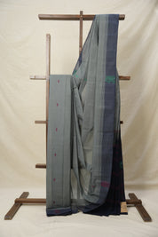 Grey Sungudi Cotton Saree -SRGSCS69