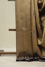 Brown Raw Silk Saree - SRBRSS978