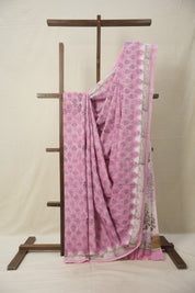 Lilac Pink HBP Cotton Saree - SRLPCS2851