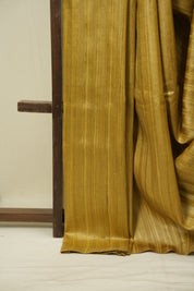 Olive Yellow Tussar Silk Saree - SRYTSS1937
