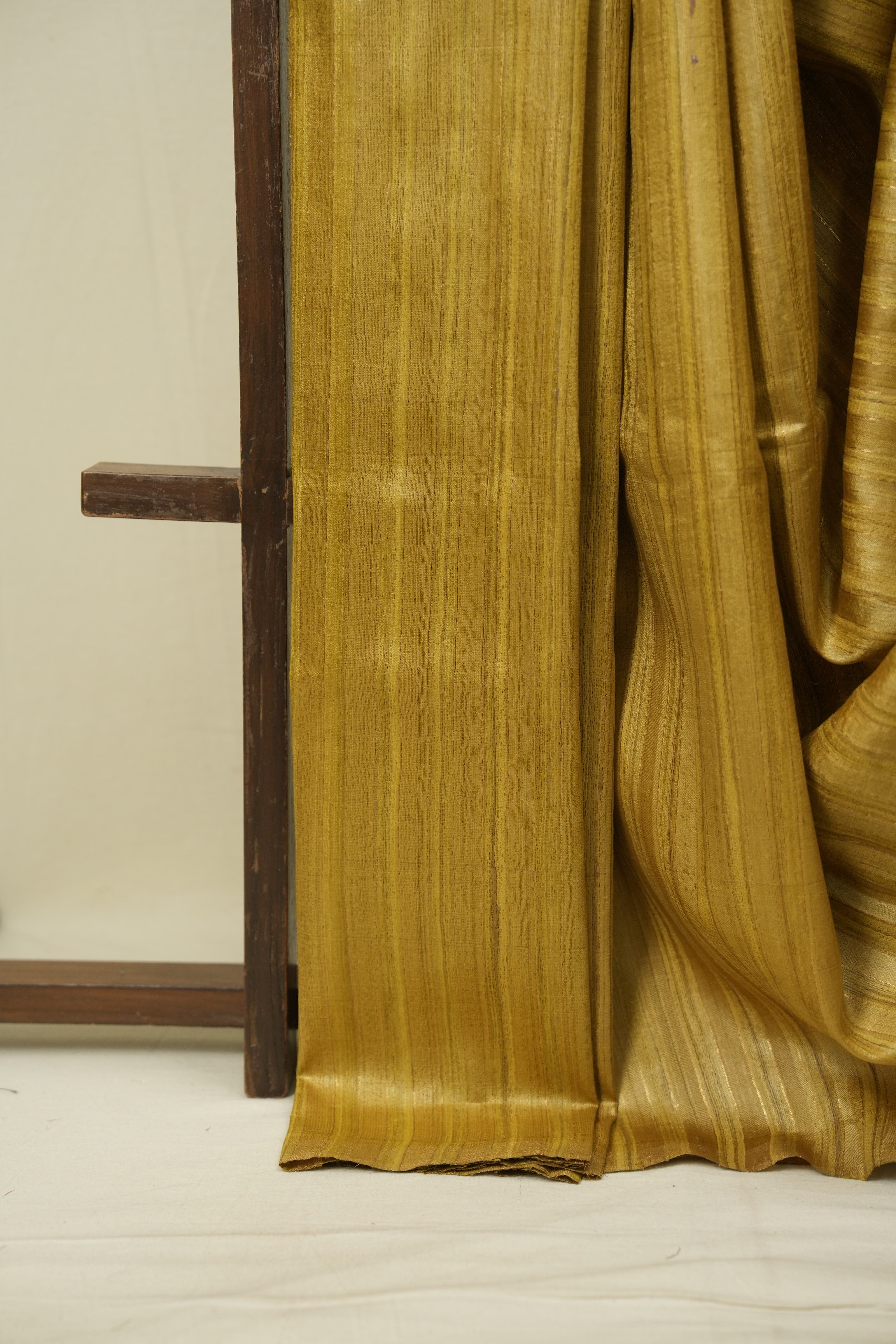 Olive Yellow Tussar Silk Saree - SRYTSS1937