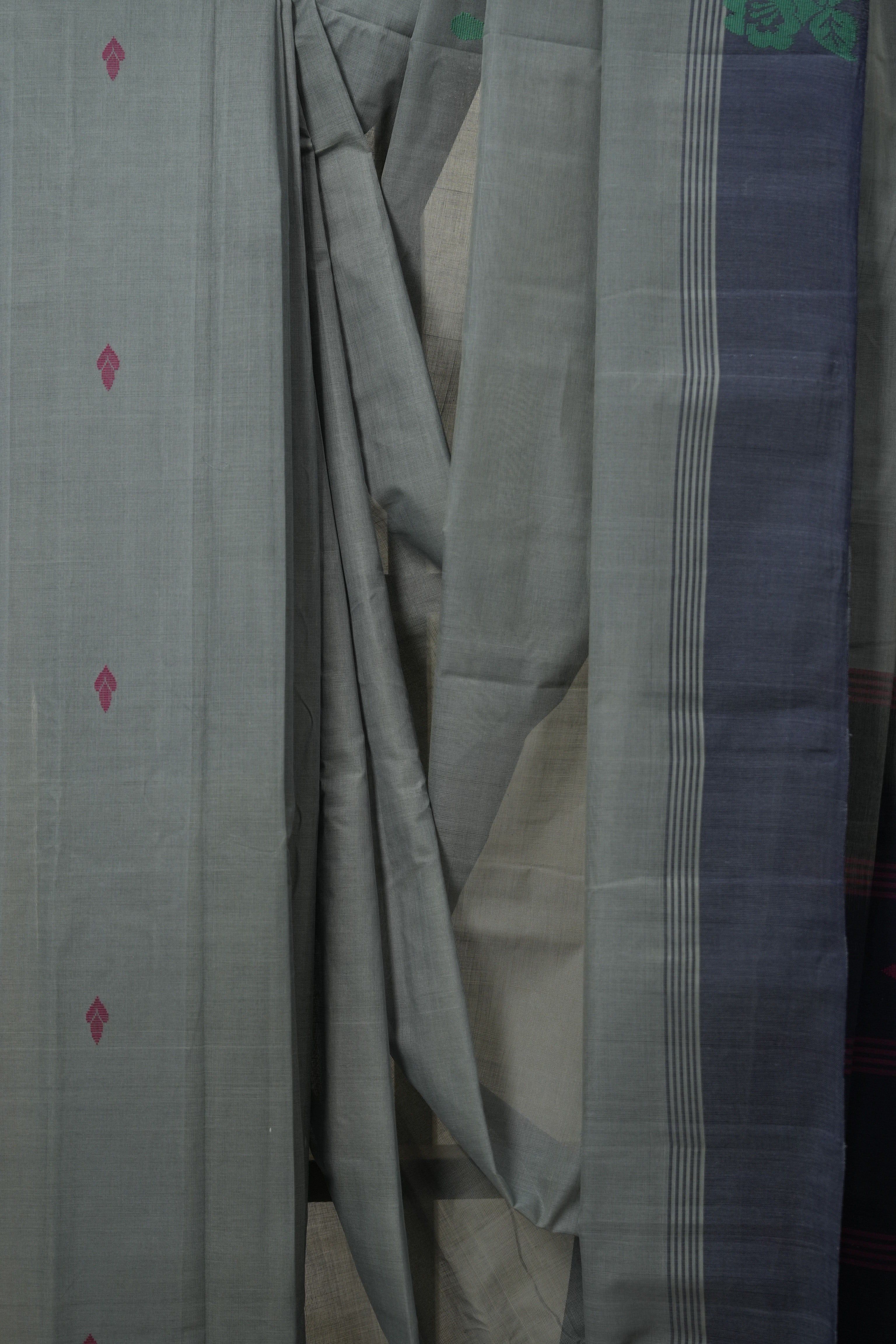Grey Sungudi Cotton Saree -SRGSCS69