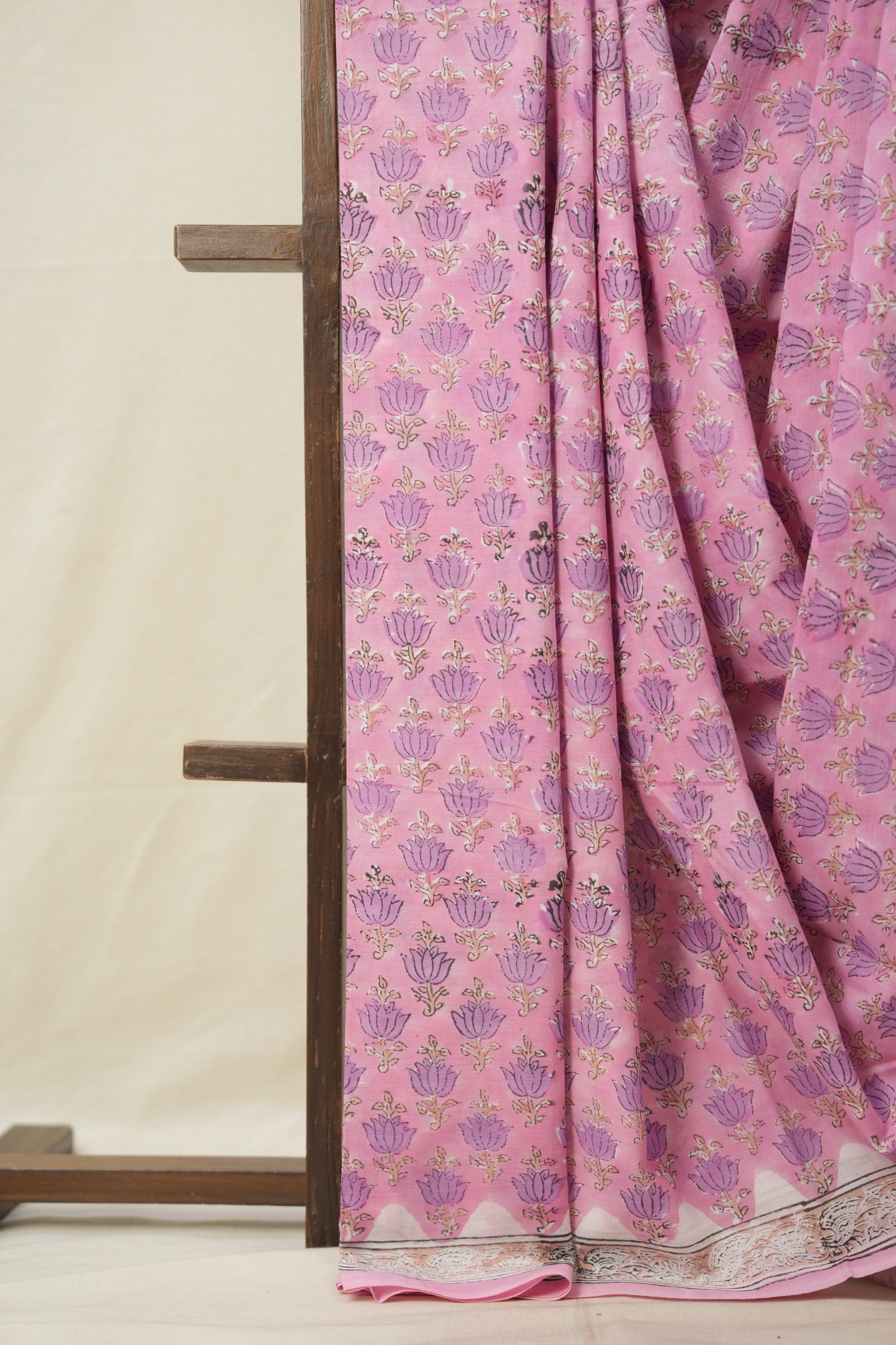 Lilac Pink HBP Cotton Saree - SRLPCS2851