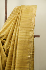 Olive Yellow Tussar Silk Saree - SRYTSS1937