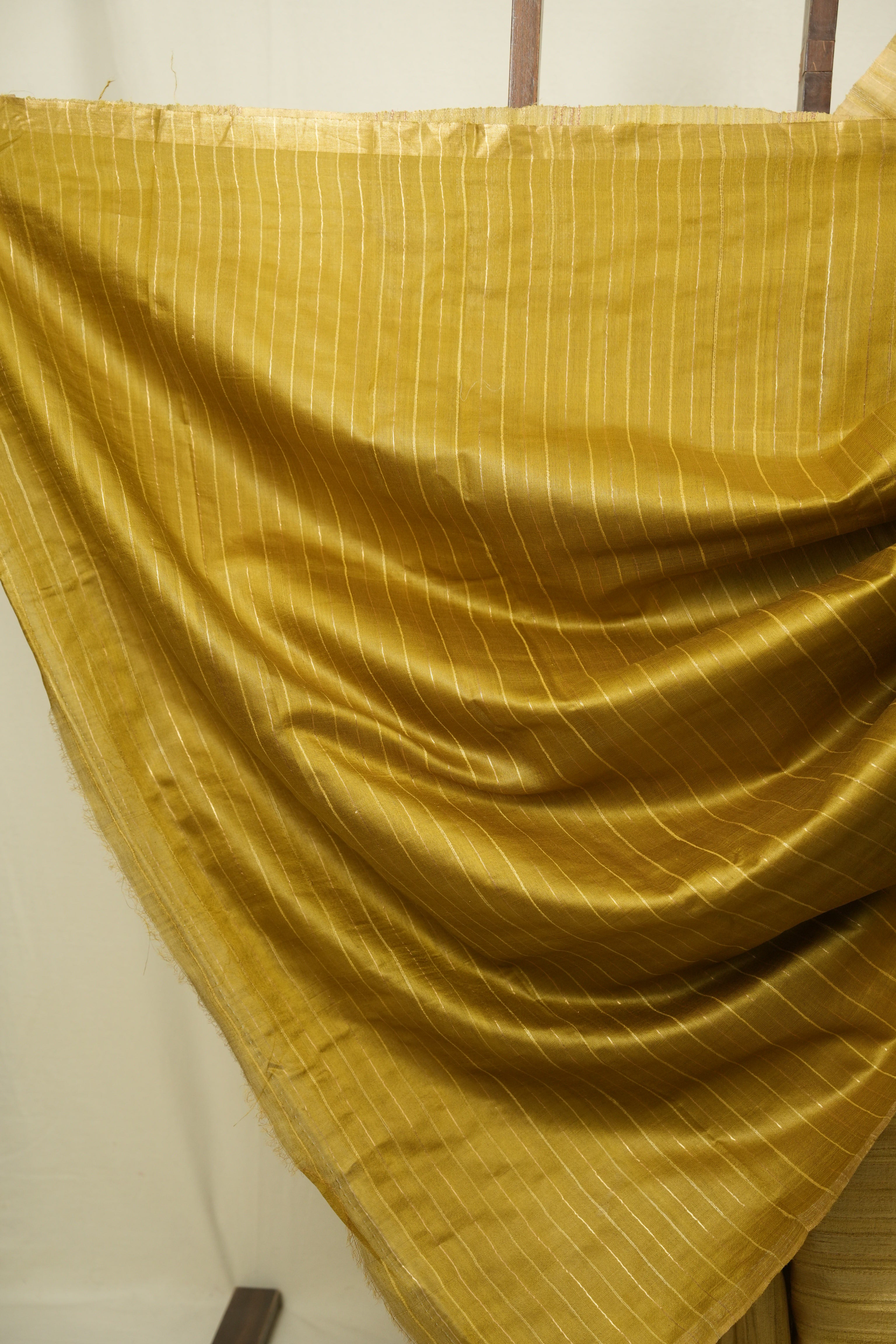 Olive Yellow Tussar Silk Saree - SRYTSS1937
