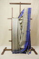 Grey Raw Silk Saree - SRGRSS979