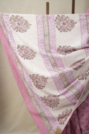 Lilac Pink HBP Cotton Saree - SRLPCS2851
