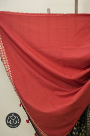 Black HBP Cotton Saree - SRBCS3318