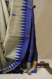 Grey Raw Silk Saree - SRGRSS979