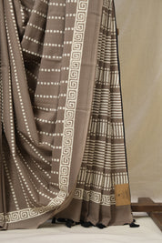 Brown HBP Cotton Saree - SRBCS3314
