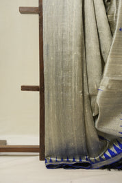 Grey Raw Silk Saree - SRGRSS979