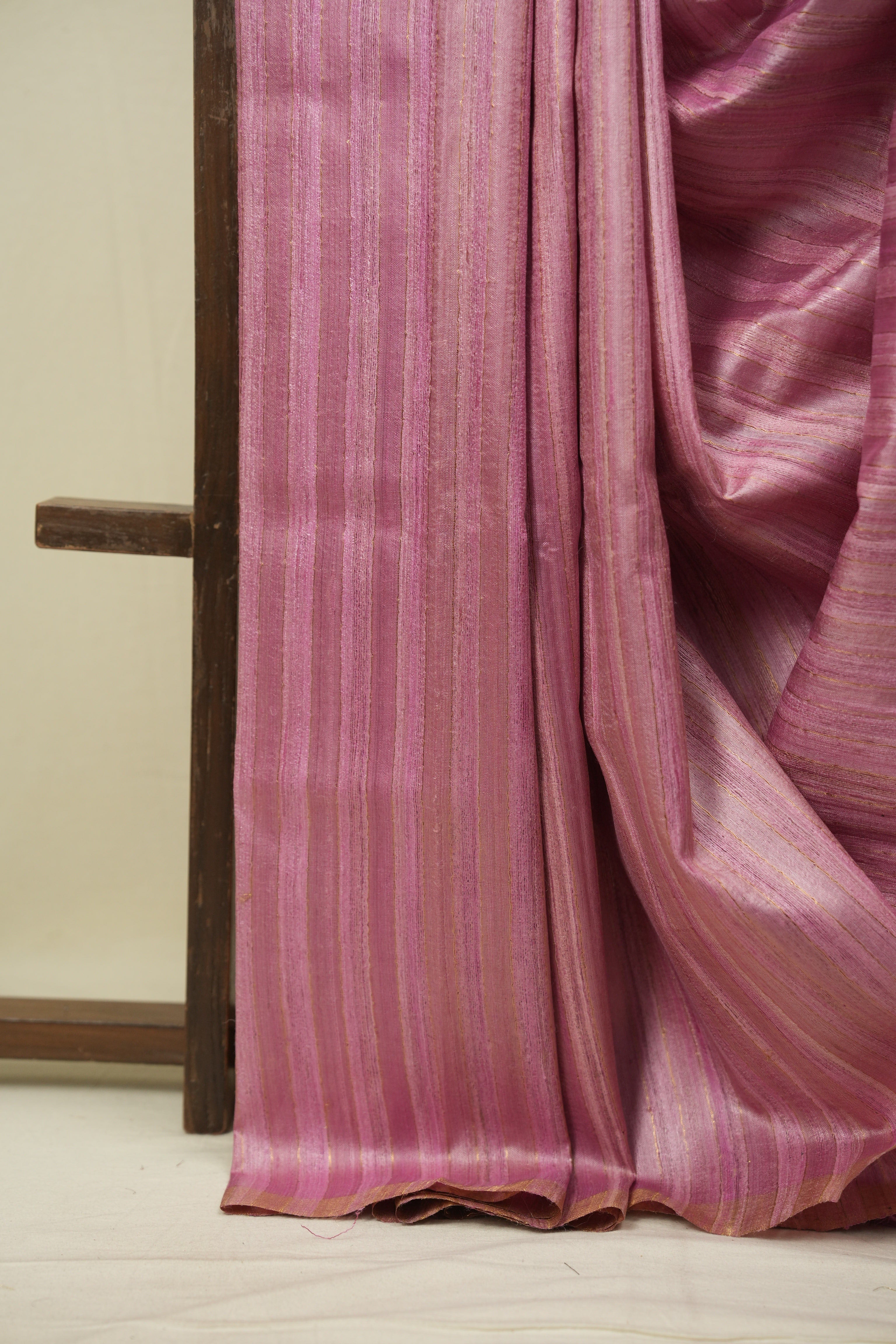 Baby Pink Tussar Silk Saree - SRPTSS1938
