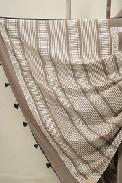 Brown HBP Cotton Saree - SRBCS3314
