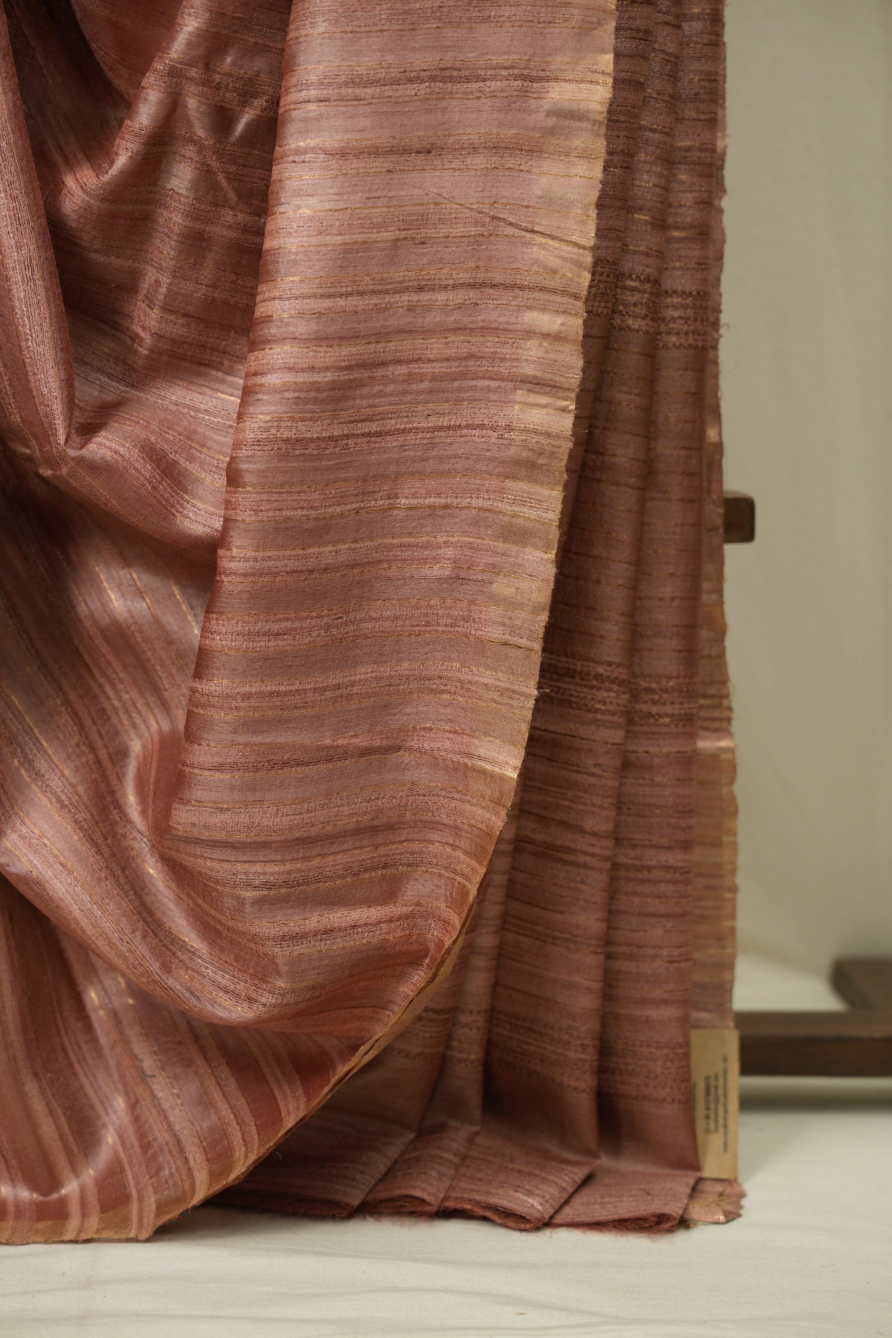 Rose Gold Tussar Silk Saree - SRRGTSS1940