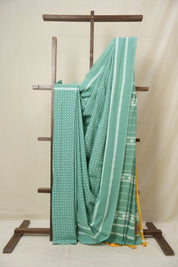 Ocean Blue HBP Cotton Saree - SROBCS3313