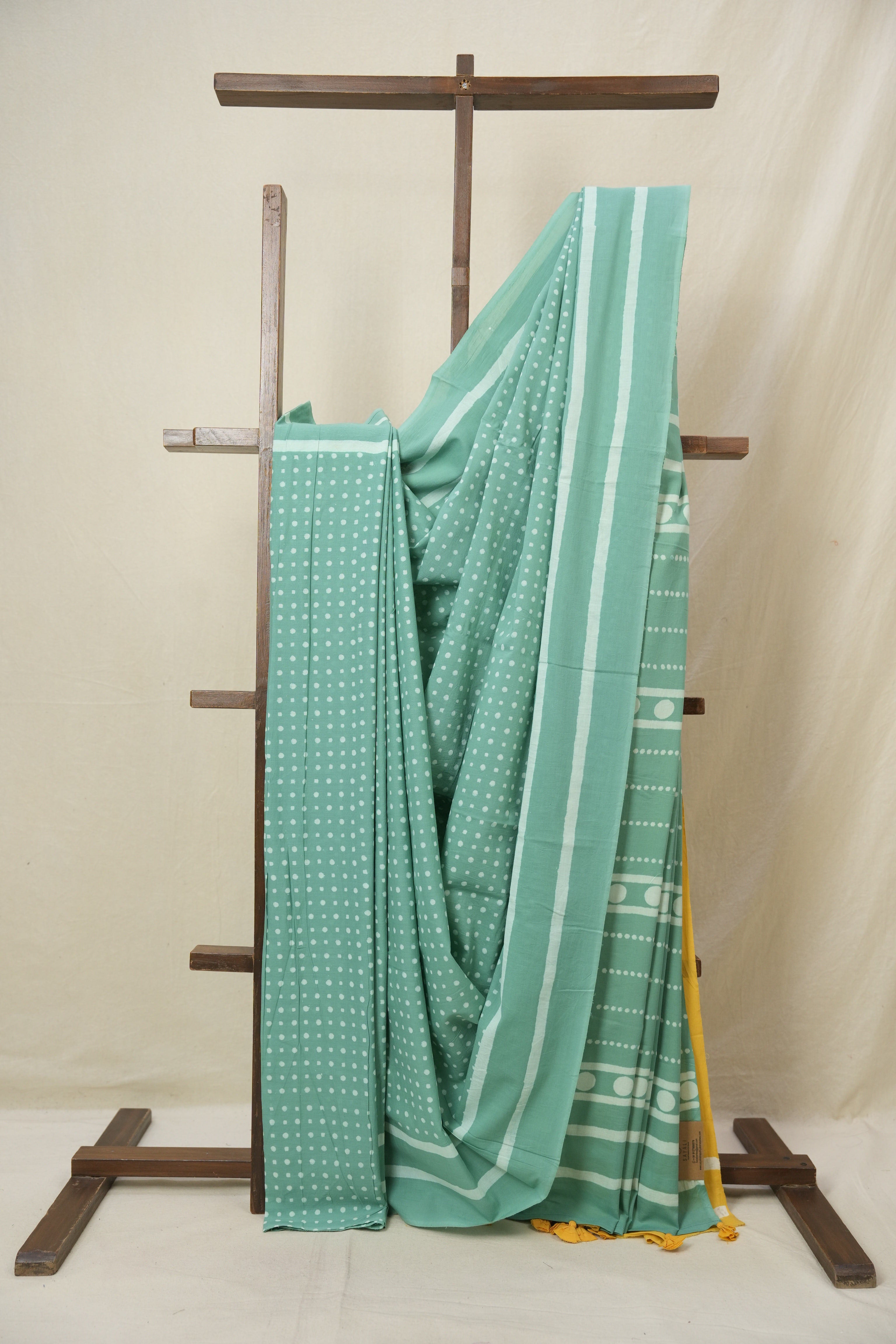 Ocean Blue HBP Cotton Saree - SROBCS3313