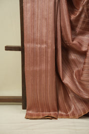 Rose Gold Tussar Silk Saree - SRRGTSS1940