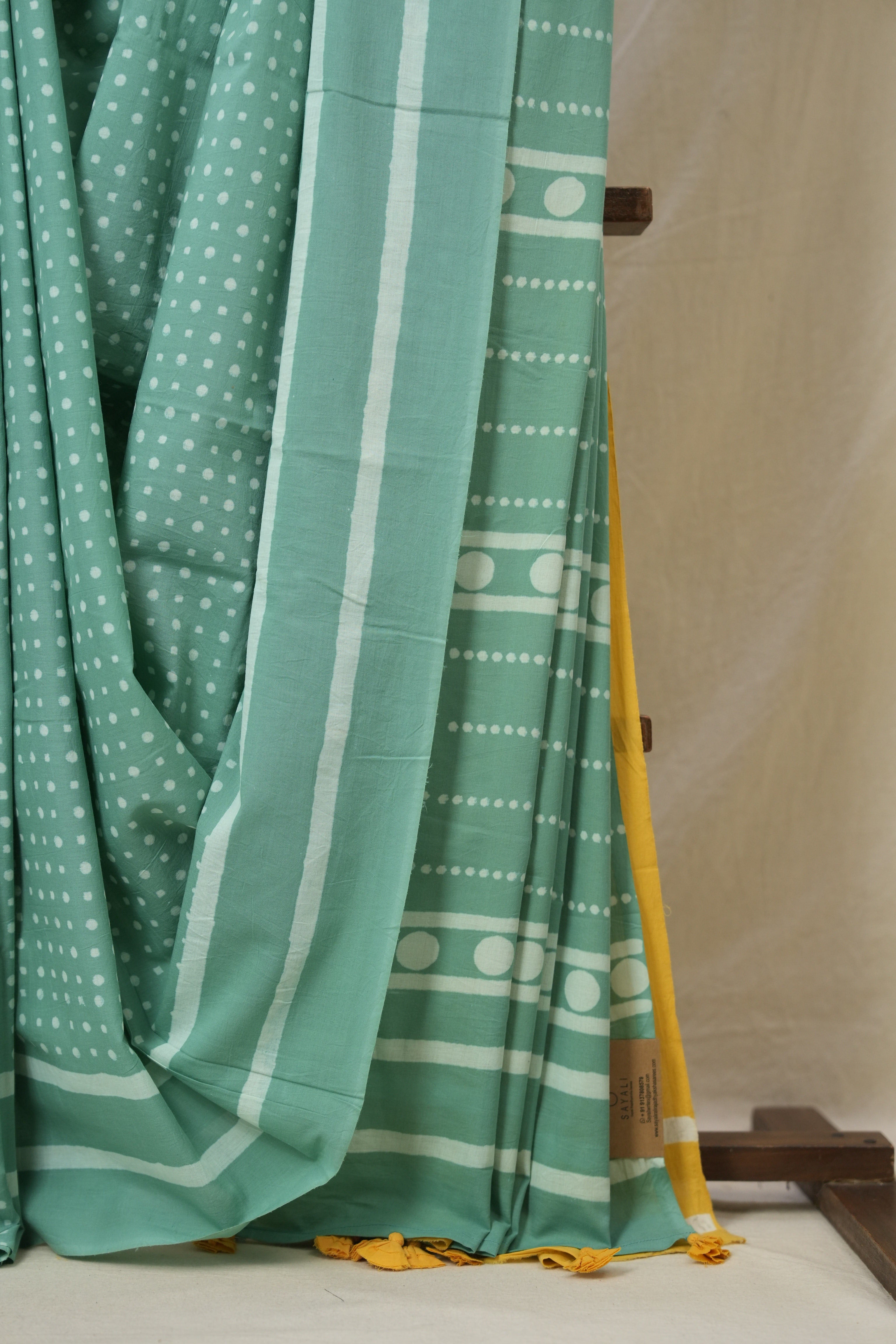 Ocean Blue HBP Cotton Saree - SROBCS3313