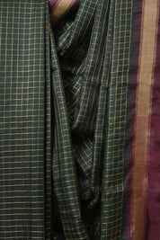 Green Raw Silk Saree - SRGRSS982