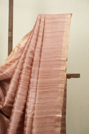 Rose Gold Tussar Silk Saree - SRRGTSS1940