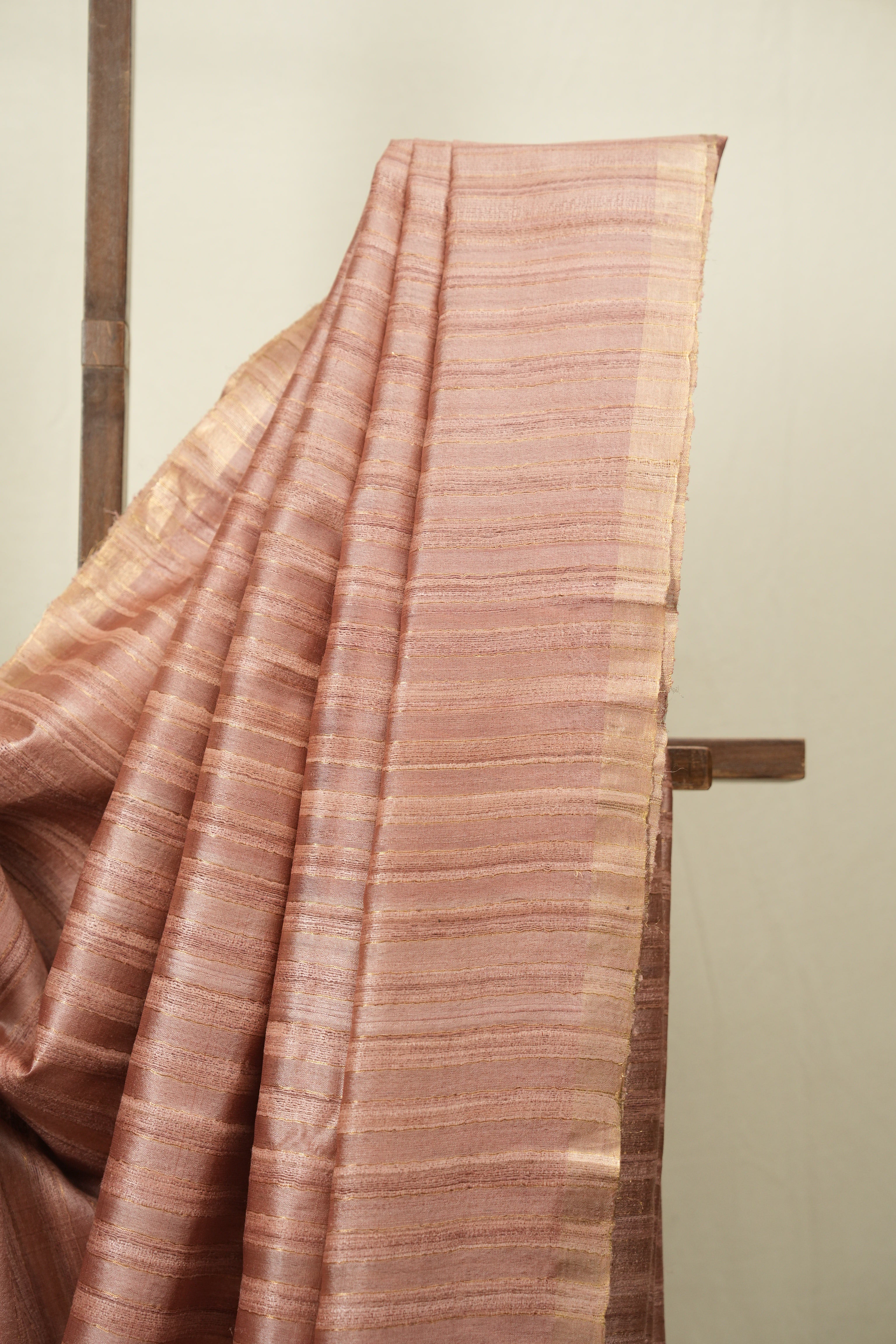 Rose Gold Tussar Silk Saree - SRRGTSS1940