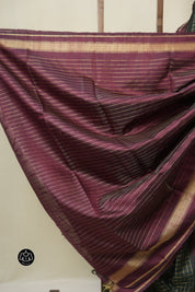 Green Raw Silk Saree - SRGRSS982