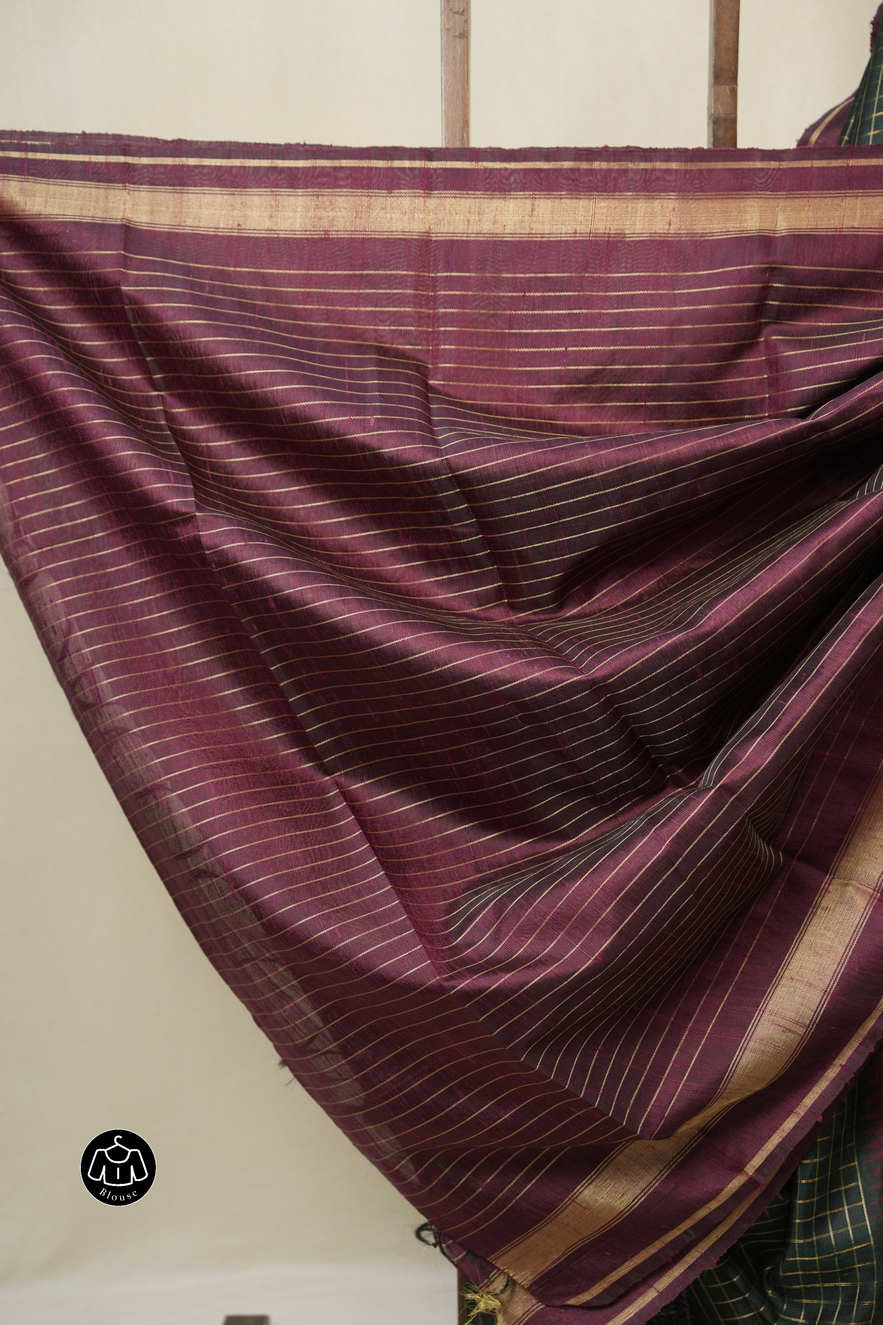Green Raw Silk Saree - SRGRSS982