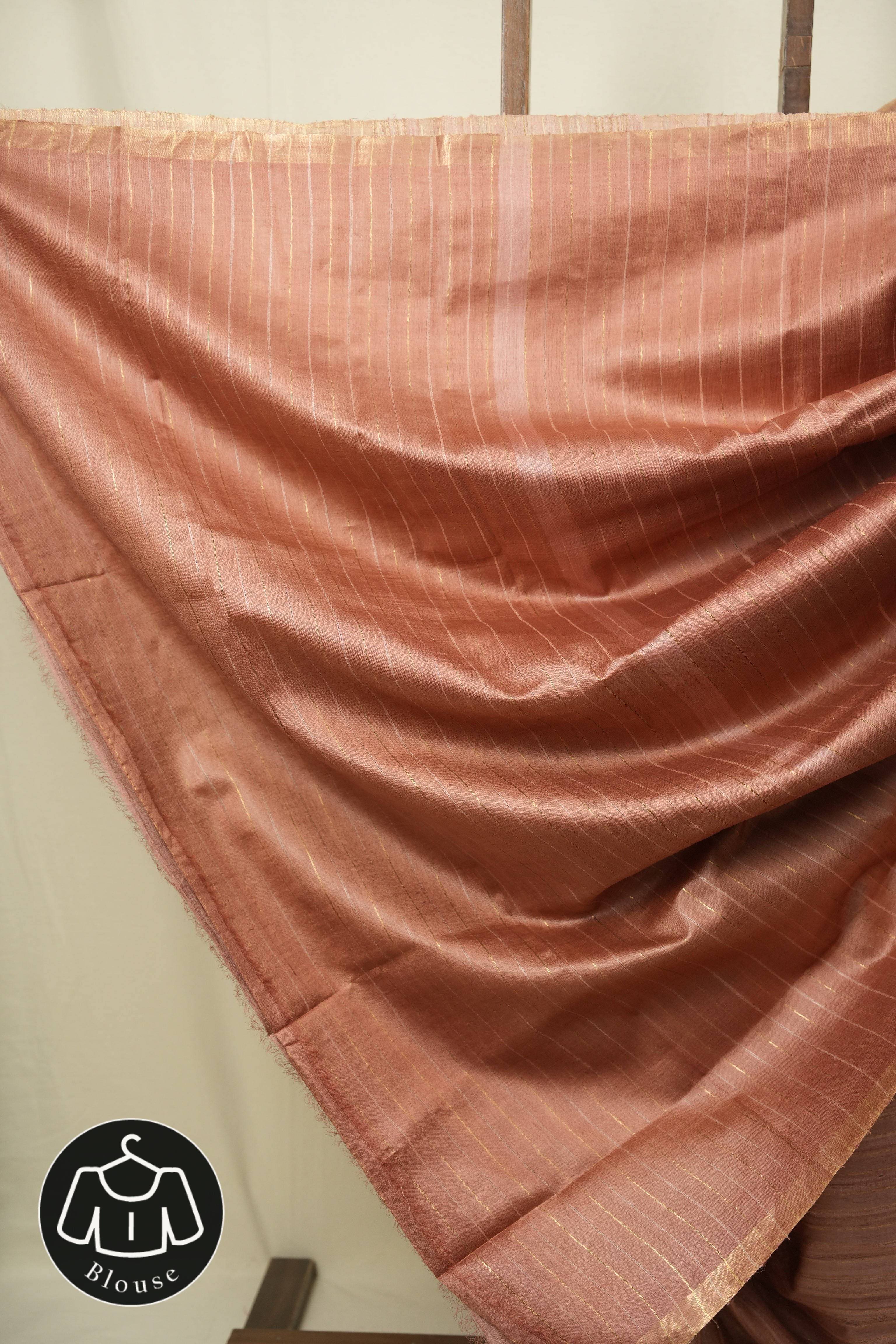 Rose Gold Tussar Silk Saree - SRRGTSS1940