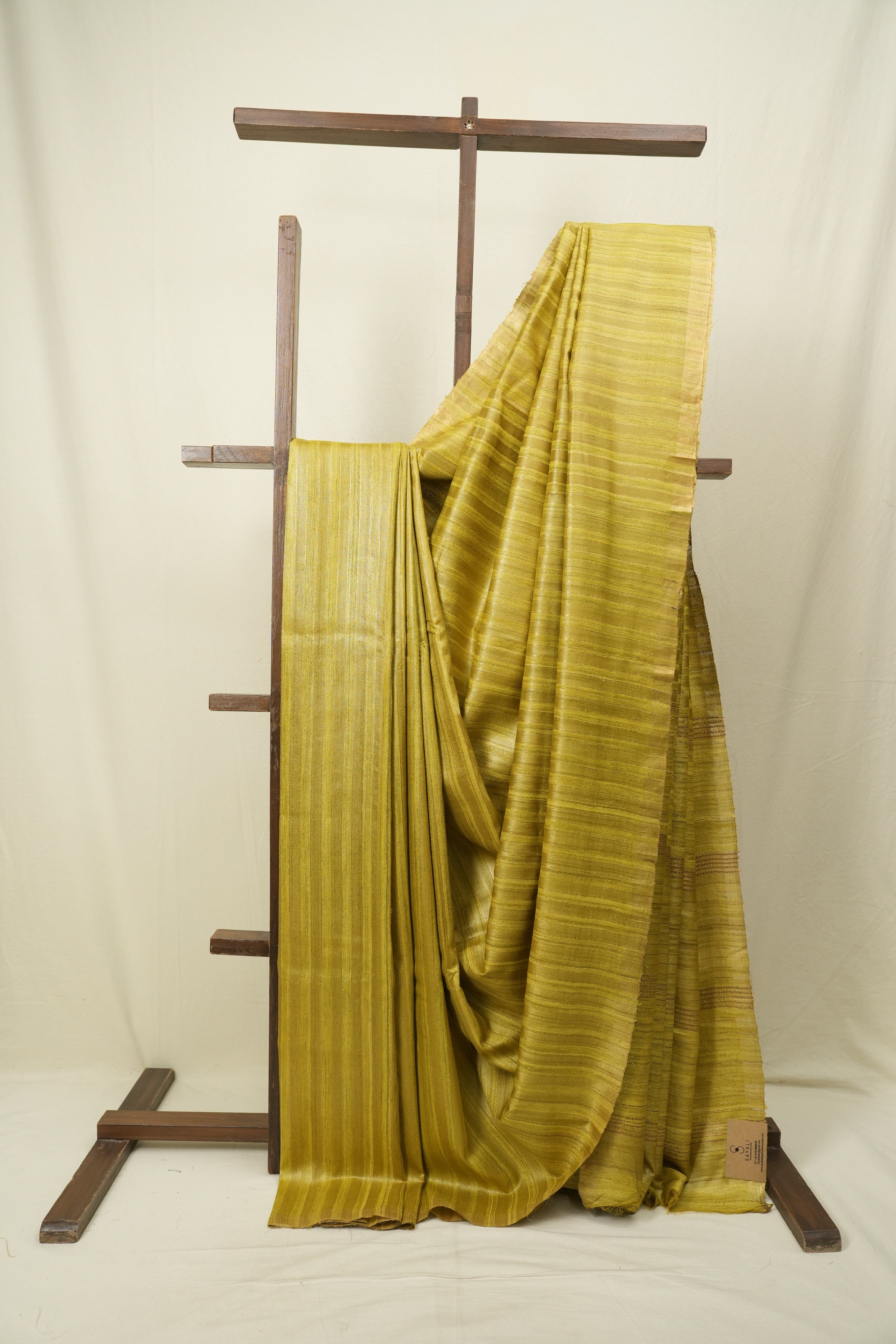 Lemon Yellow Tussar Silk Saree - SRYTSS1942