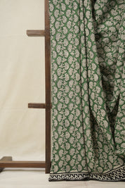 Parrot Green Black HBP Cotton Saree - SRPGBCS2848