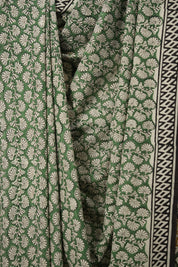 Parrot Green Black HBP Cotton Saree - SRPGBCS2848