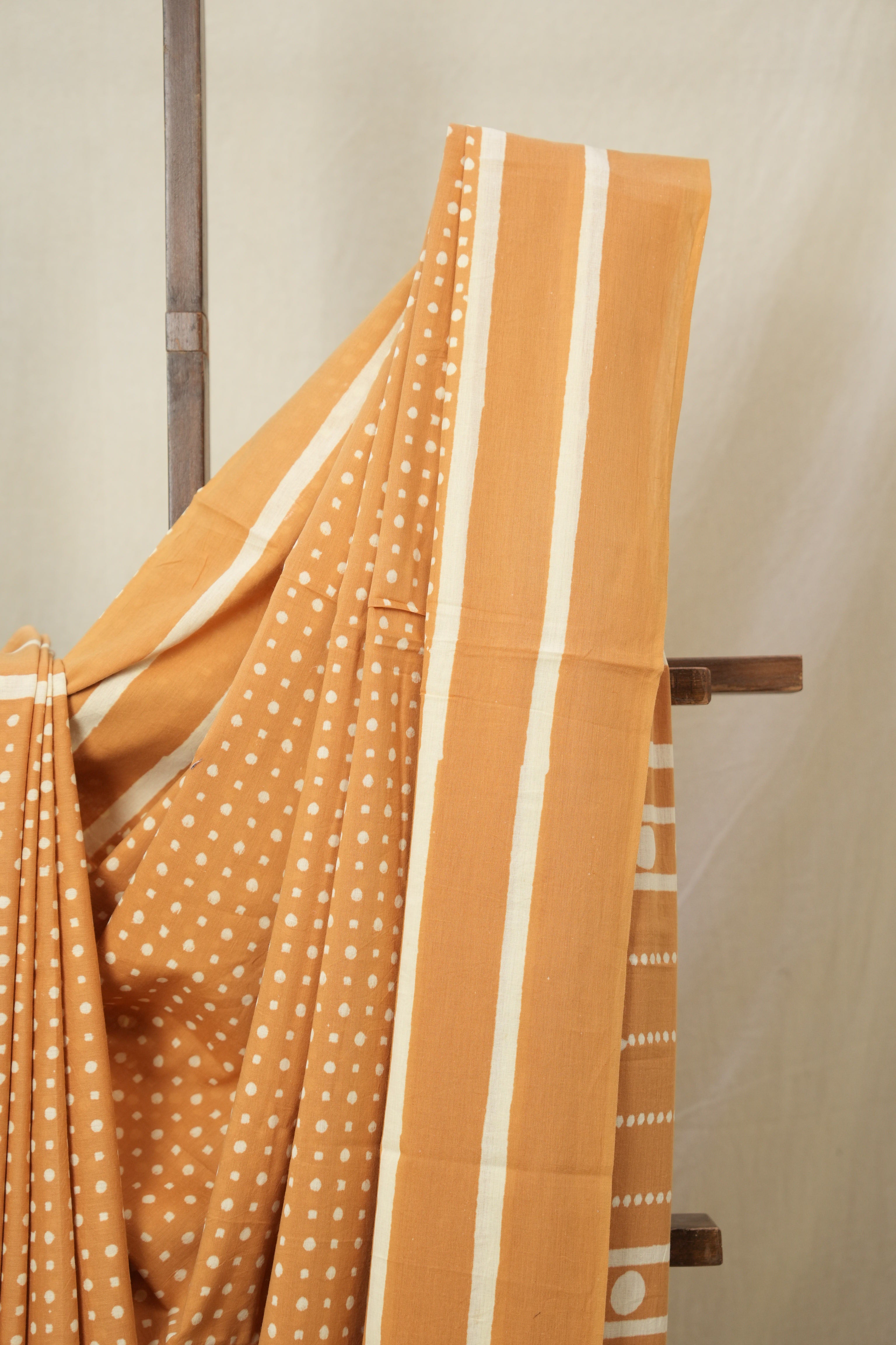 Orange HBP Cotton Saree - SROCS3315